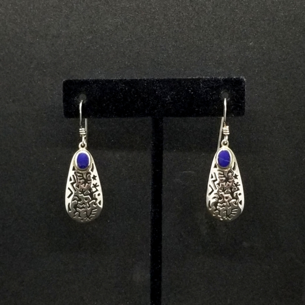 Preciv sterling silver Kokopelli earrings